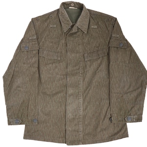Authentic East German Army Strichtarn Camo Field Jacket NVA DDR OD Summer Uniform Military Surplus Shirt Raindrop