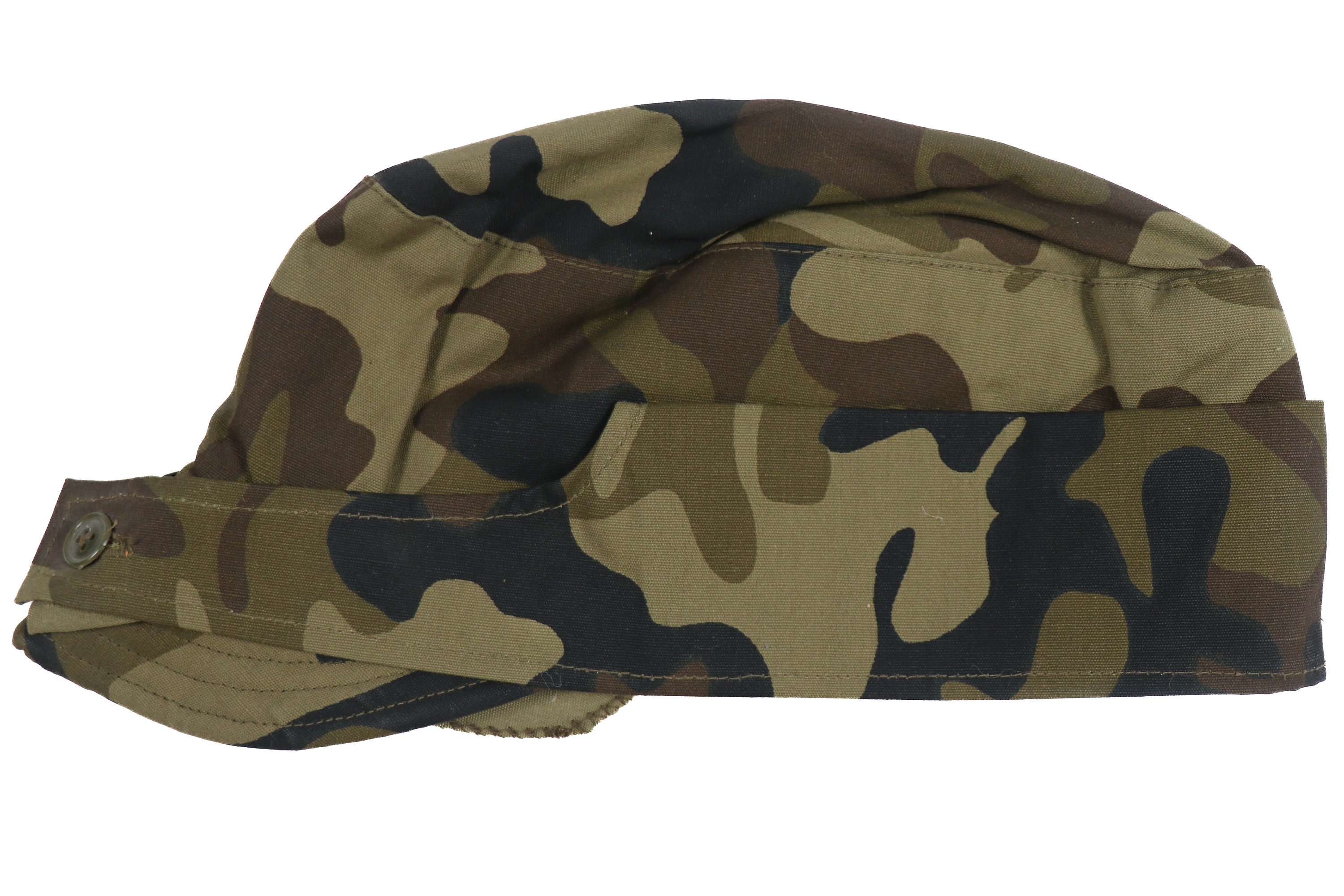thumbnail image 2 of Genuine Romanian Army M93 Field Cap – Leaf Camo, Men's BDU Hat, New 2 of 6