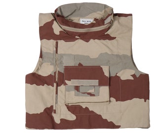 Oryginalna francuska kamizelka przeciwlotnicza CCE Desert Camo Combat Flak Jacket, kurtka transportowa armii francuskiej, mundur wojskowy, nadwyżka wojskowa