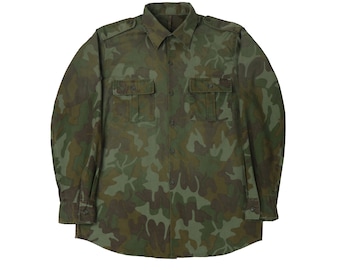 Authentic Romanian Army Leaf Camo Field Jacket Shirt Military M90 M93 M94 Army Surplus Military Coat Shirt Jacket Uniform