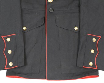 Authentic U.S Marine Corp USMC Dress Blue Jacket Coat DSCP Crown Clothing Uniform Tunic Military Surplus Army Uniform Parade