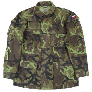 Authentic Czech Army M95 Woodland Camo Combat Field Jacket Military Uniform Parka Army Surplus Czechoslovakian VZ95