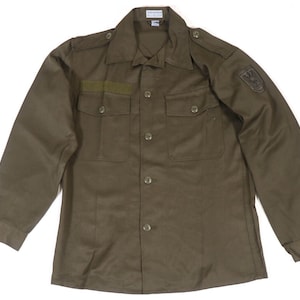 Authentic Austrian Army OD Woodland Green Field Jacket Österreich Bundesheer Camo Military Surplus Camouflage Uniform Shirt Coat