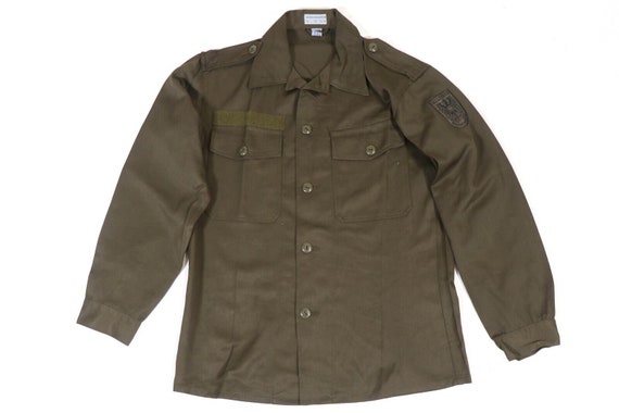 Authentic Austrian Army OD Woodland Green Field Jacket Österreich Bundesheer Camo Military Surplus Camouflage Uniform Shirt Coat
