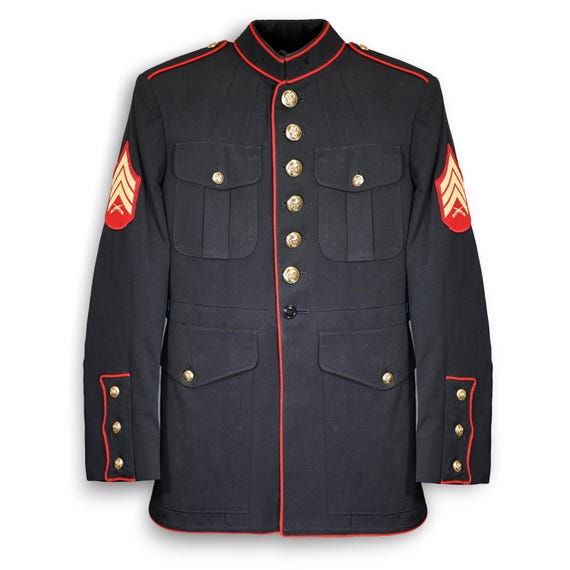 Genuine Issue USMC Dress Blues Tunic 37 / Reg