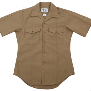 Authentic US USMC Service Uniform Khaki Dress Short Sleeve Shirt Marine Corps