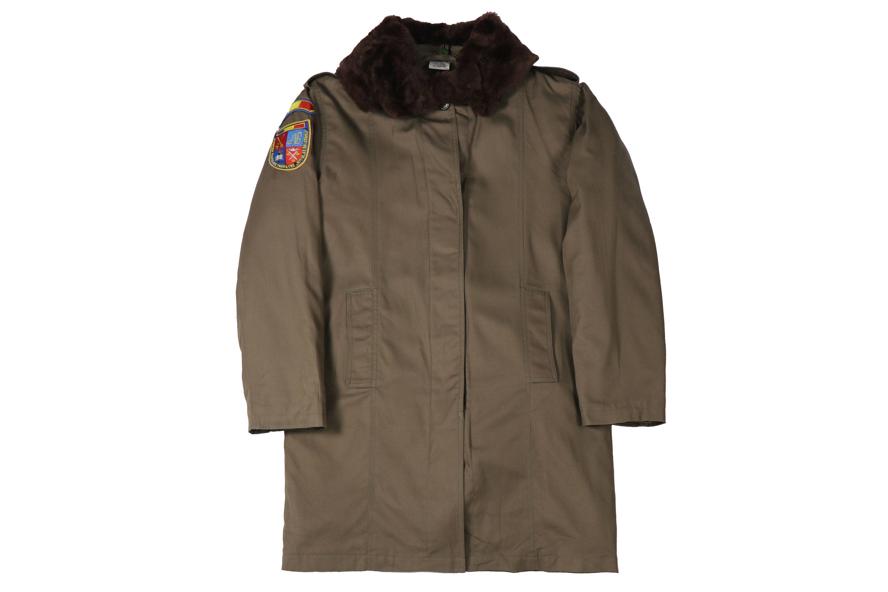 Authentic Romanian Army Brown Camo Winter Parka With Liner