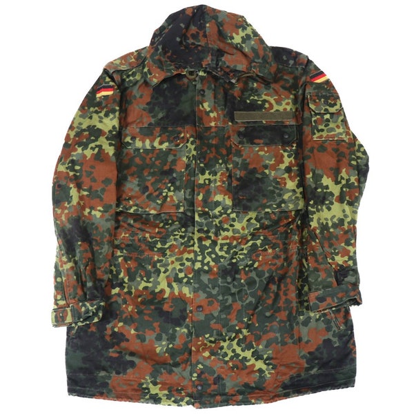 Authentic German Army Flecktarn Parka Bundeswehr Camo Military Surplus Uniform Camouflage Jacket Coat