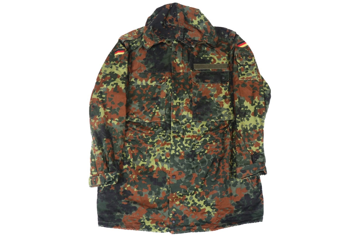 Authentic German Army Flecktarn Parka Bundeswehr Camo Military Surplus Uniform Camouflage Jacket 