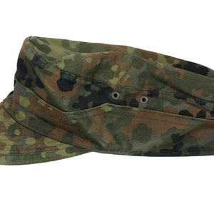 Akine Original German Army Flecktarn Cap Bw Woodland Camo Military Hat Ny main image 0