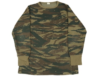 Authentic Greek Army Field Lizard Camo Pullover Fleece Green Jacket Shirt Sweater Army Surplus Uniform Tunic Greece Military