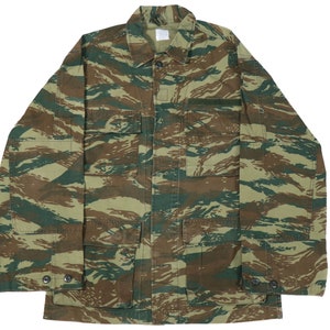Authentic Greek Army Field Lizard Camo Jacket Shirt Parka Army Surplus Uniform Tunic Greece Military