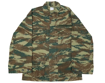 Authentic Greek Army Field Lizard Camo Jacket Shirt Parka Army Surplus Uniform Tunic Greece Military