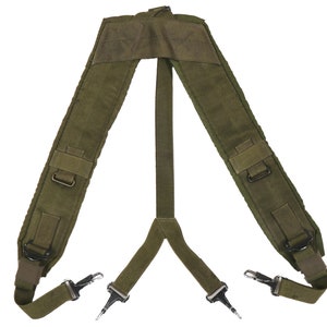 Authentic U.S Army Alice Suspenders LC1 Individual Equipment Harness YStrap LCI LC2 OD Green Military Surplus Uniform Field Gear