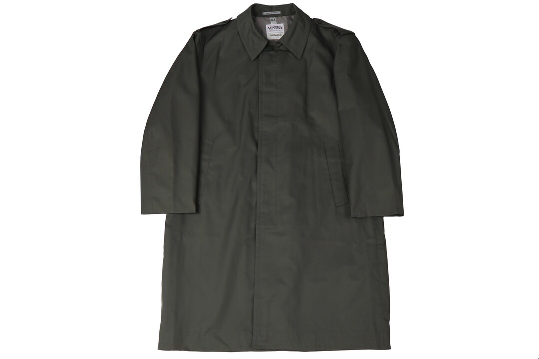 Genuine French Military Rain Coat Army Air Force Trench coat Blue Waterproof