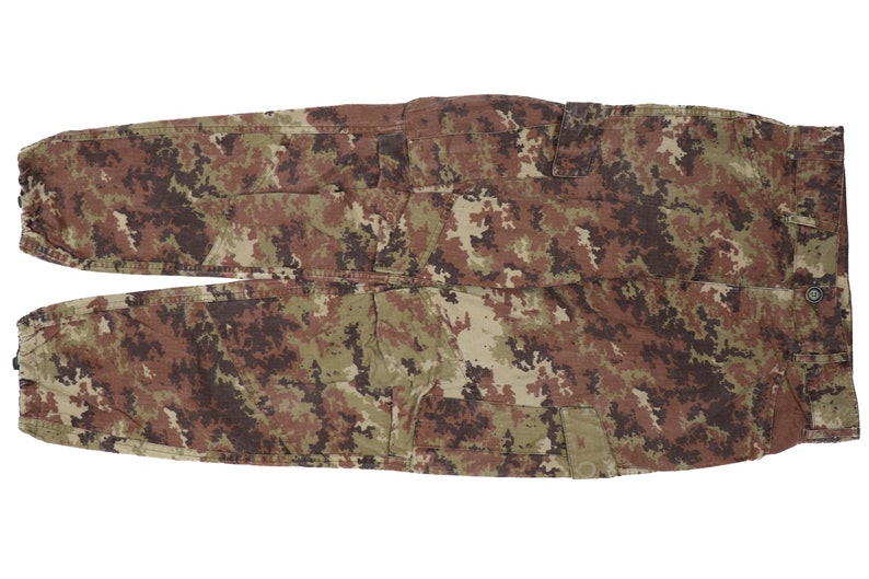Authentic Italian Army Vegetato Camo Combat Field Pants Trousers