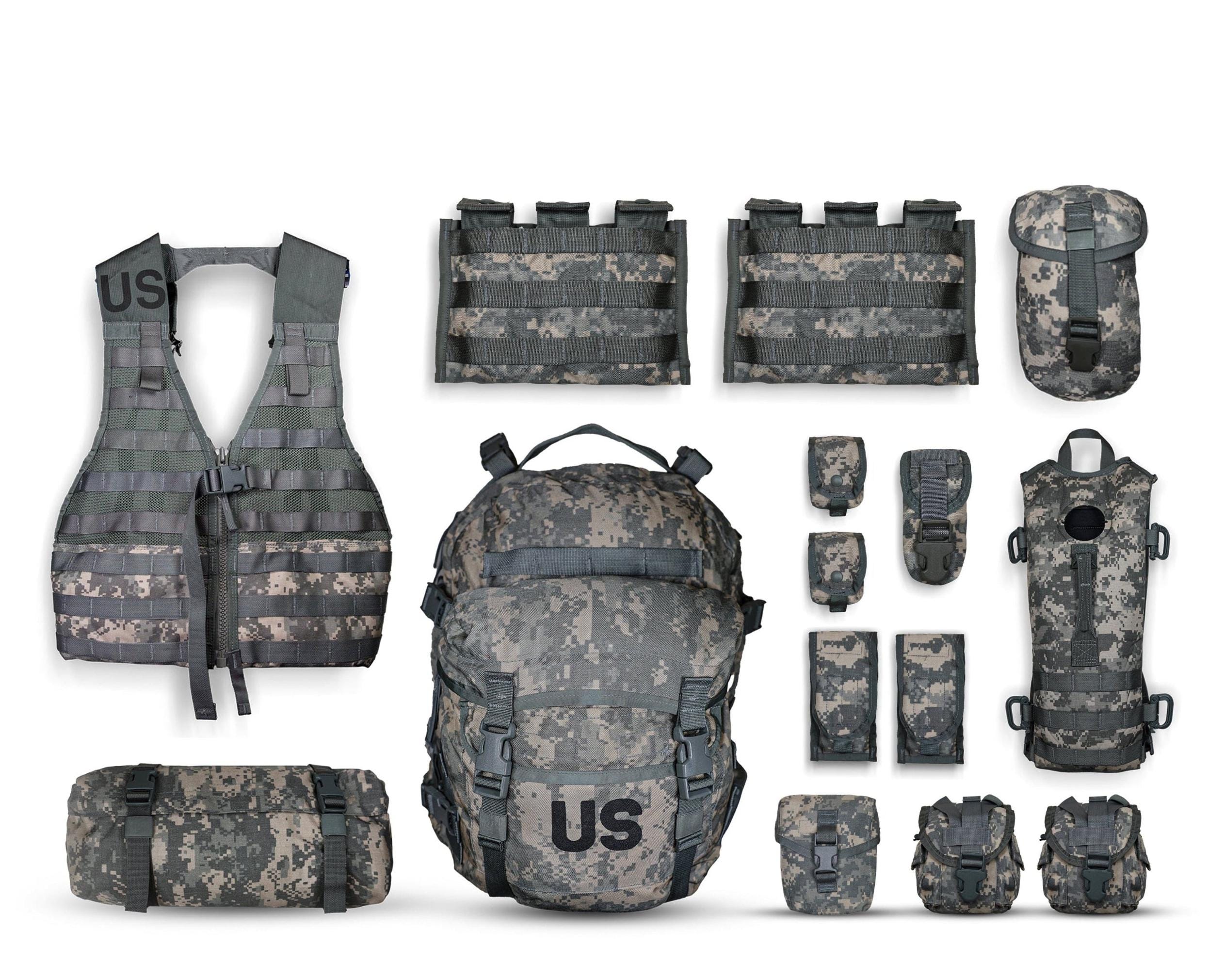 本物の米陸軍ライフルマンセットシステム ACU UCPデジタル迷彩 Molle