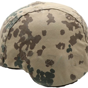 Authentic German Army Flecktarn Helmet Cover Bundeswehr Camo Military Surplus Camouflage Reversible Tropical Woodland Helmet Cover
