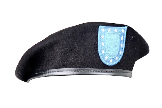 army dress blues beret Authentic U.S Black Service Uniform ASU with Blue Flash Patch Color:Metallic Blue