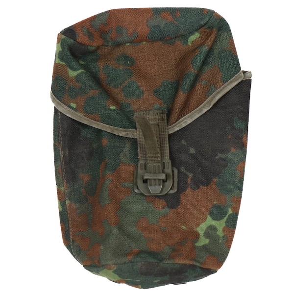 Authentic German Army Flecktarn Canteen Pouch Bag Bundeswehr Camo Military Surplus Uniform Camouflage Field Bag Pack