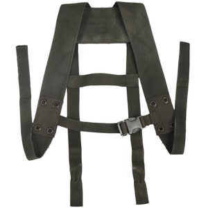 Authentic German Bundeswehr Green H Harness Suspenders Army Belt For Pants Bundeswehr Uniform Military Surplus Trousers Field Gear Germany