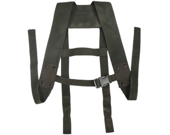 Authentic German Bundeswehr Green H Harness Suspenders Army Belt For Pants Bundeswehr Uniform Military Surplus Trousers Field Gear Germany