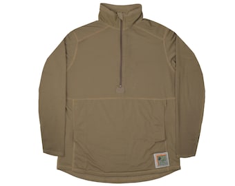 Authentic USMC Marine Corp Coyote Frog Waffle Fleece Quarter Zip Grid Marine Corp Shirt Jacket Uniform MCWCS Flame Resistant Grid Fleece
