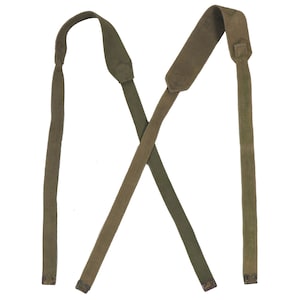 US WW2 M1945 SUSPENDERS OD7 GREEN