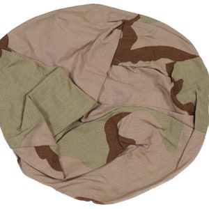 Authentic US Army PASGT Helmet Cover Desert Combat Uniform DCU Chocolate Chip 6 Color Desert Camouflage Military Surplus Kevlar Desert Storm