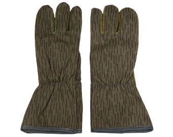 Original German Army Leather Gloves - Grey - Genuine Military