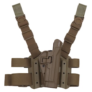 U.S Marine Corp Blackhawk Beretta M92/96 Improved Modular Tactical Drop Leg Holster Coyote Brown USMC IMTH-CT-R