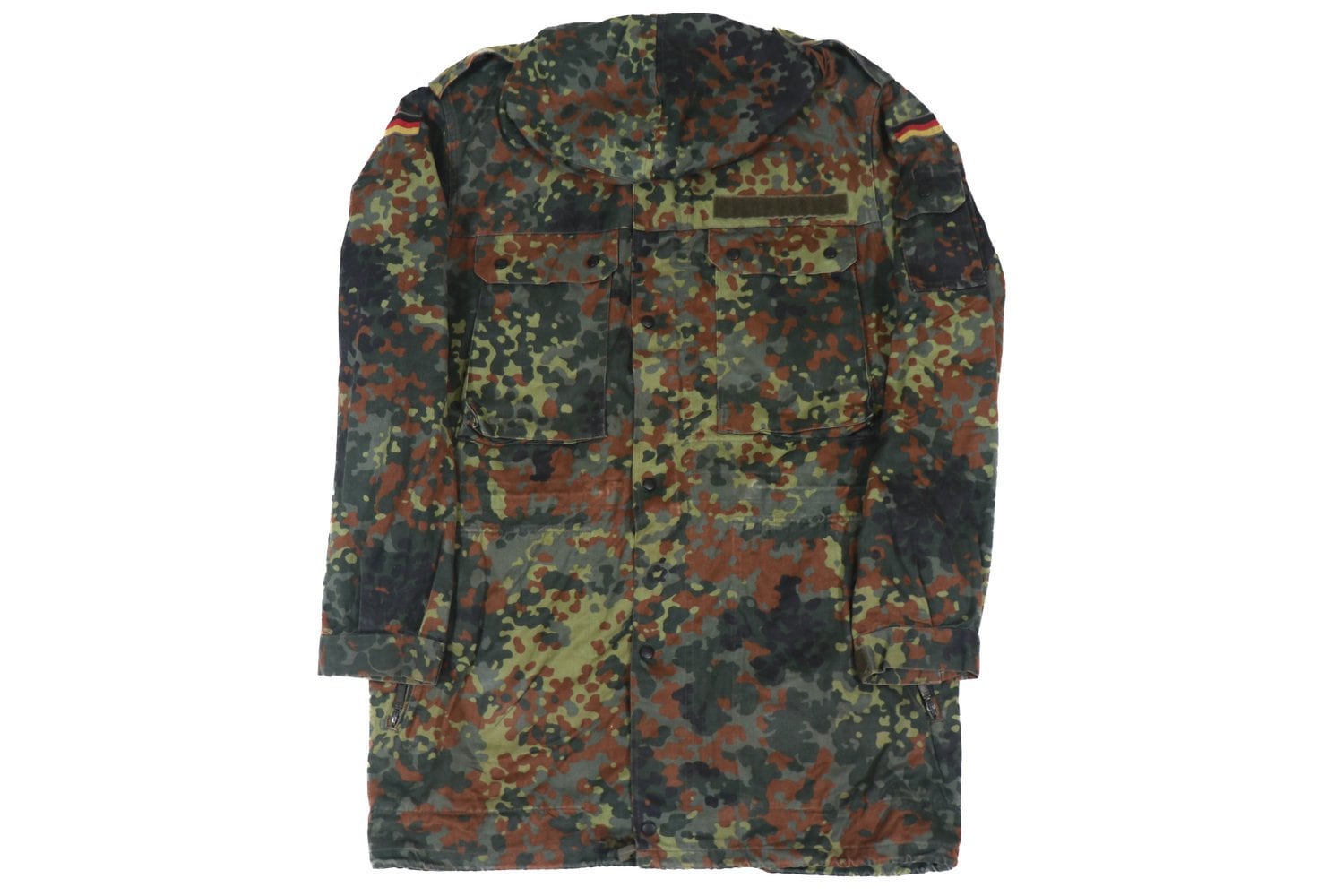 Bundeswehr Parka Original Bundeswehr Feldjacke Flecktarn - Authentischer Militärparka 90er Jahre Militärjacke Original