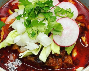 Kit de sopa de pozole mexicano Paquete de condimentos Rinde 1 olla / 6 porciones (picante mediano)