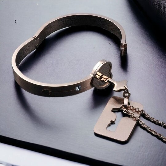Uloveido His and Hers Lock and Key Matching Bracelets Set