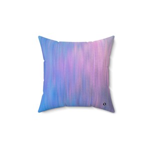 Dawn&#39;s Embrace: A Soothing Blend of Blue and Purple Hues - The Alien Space Square Pillow