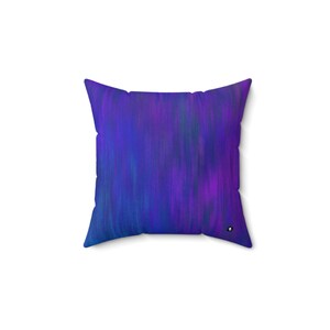 Ethereal Veil: A Symphony of Midnight Blues and Purples - The Alien Space Square Pillow