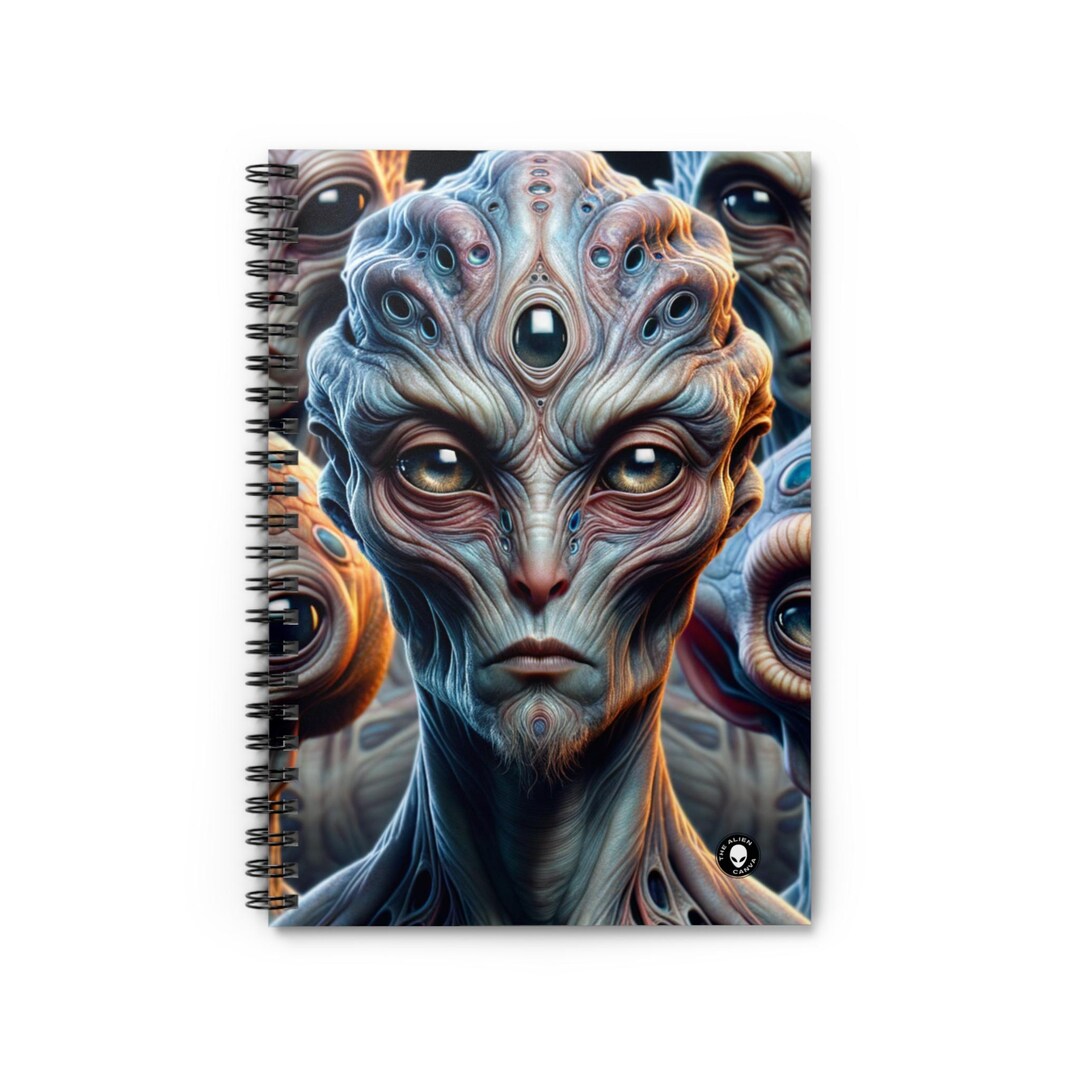 Alien Faces: Portraits of Depth - the Alien Spiral Notebook (ruled Line ...