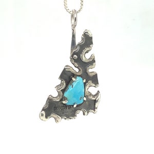 Handmade Sterling Silver and Turquoise Pendant