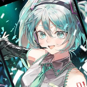 FREE SHIPPING | Hatsune Miku Poster | Vocaloid | Fanart