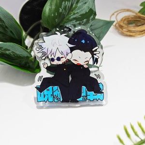 FREE SHIPPING | Gojo and Geto Keychain | Jujutsu Kaisen | Gel Finish | Keychain
