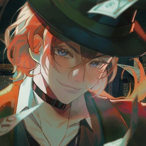 FREE SHIPPING | Chuuya Nakahara Poster | Bungo Stray Dogs | Fan Art