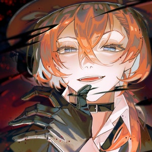 FREE SHIPPING | Chuuya Nakahara Poster | Bungo Stray Dogs | Fan Art
