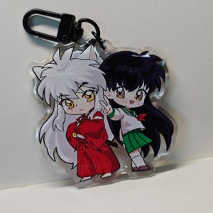FREE SHIPPING | Inuyasha and Kagome Keychain | Inuyasha | Gel Finish | Keychain