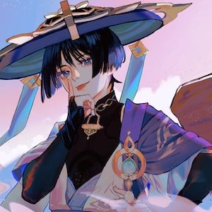 GRATIS VERZENDING | Wanderer-poster | Scaramouche | Genshin-impact | Fanart