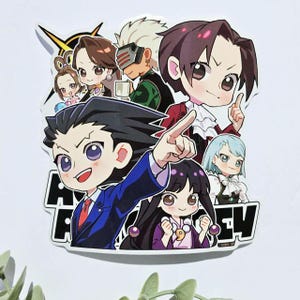 FREE SHIPPING | Ace Attorney Sticker | Ace Attorney | Large Sticker