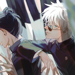 BEZPŁATNA WYSYŁKA | Plakat Gojo i Geto | Jujutsu Kaisen | Fanart