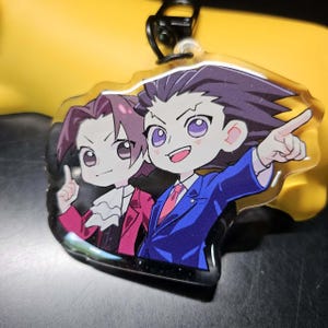 FREE SHIPPING | Ace Attorney Keychain | Ace Attorney | Gel Finish | Keychain