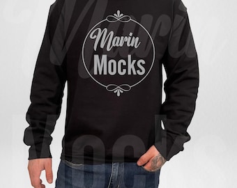 Männer Gildan 18000 Mockup, Männer Gildan 18000 Mockup, Gildan 18000 Pullover Mockup, Gildan 18000 Crew Mockup, Gildan Crew Pullover Mockup
