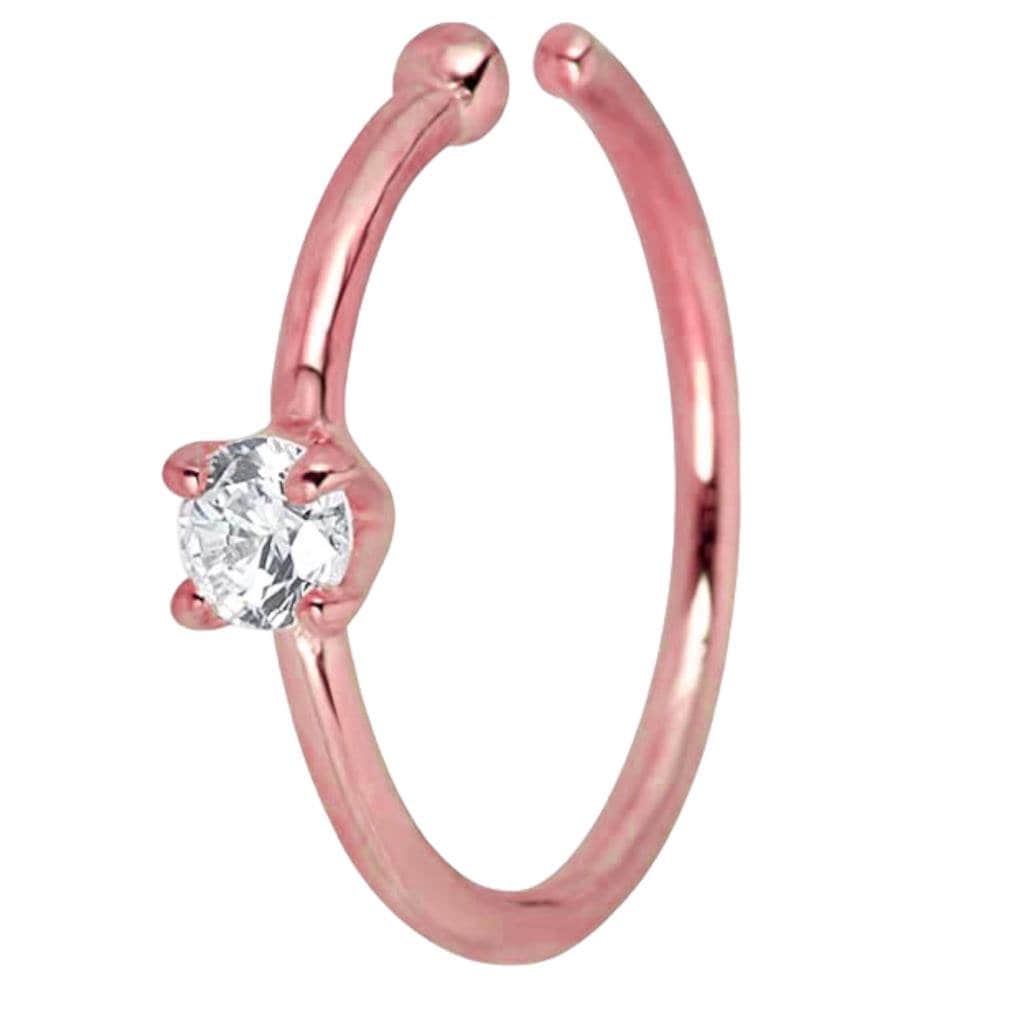 Diamond Nose Ring, Genuine Diamond Nose Hoop, Diamond Nose Ring, Nose