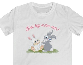 Best big sister ever! Girl's T Shirt. Kids Softstyle Tee